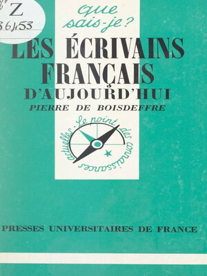cover image of Les Écrivains français d'aujourd'hui (1945-1995)